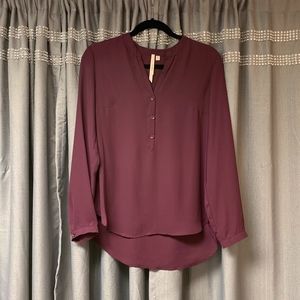 Bellatrix Sheer Button Up Blouse Top